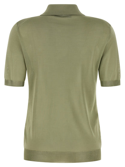 Fendi Bicolor Viscose Polo Shirt