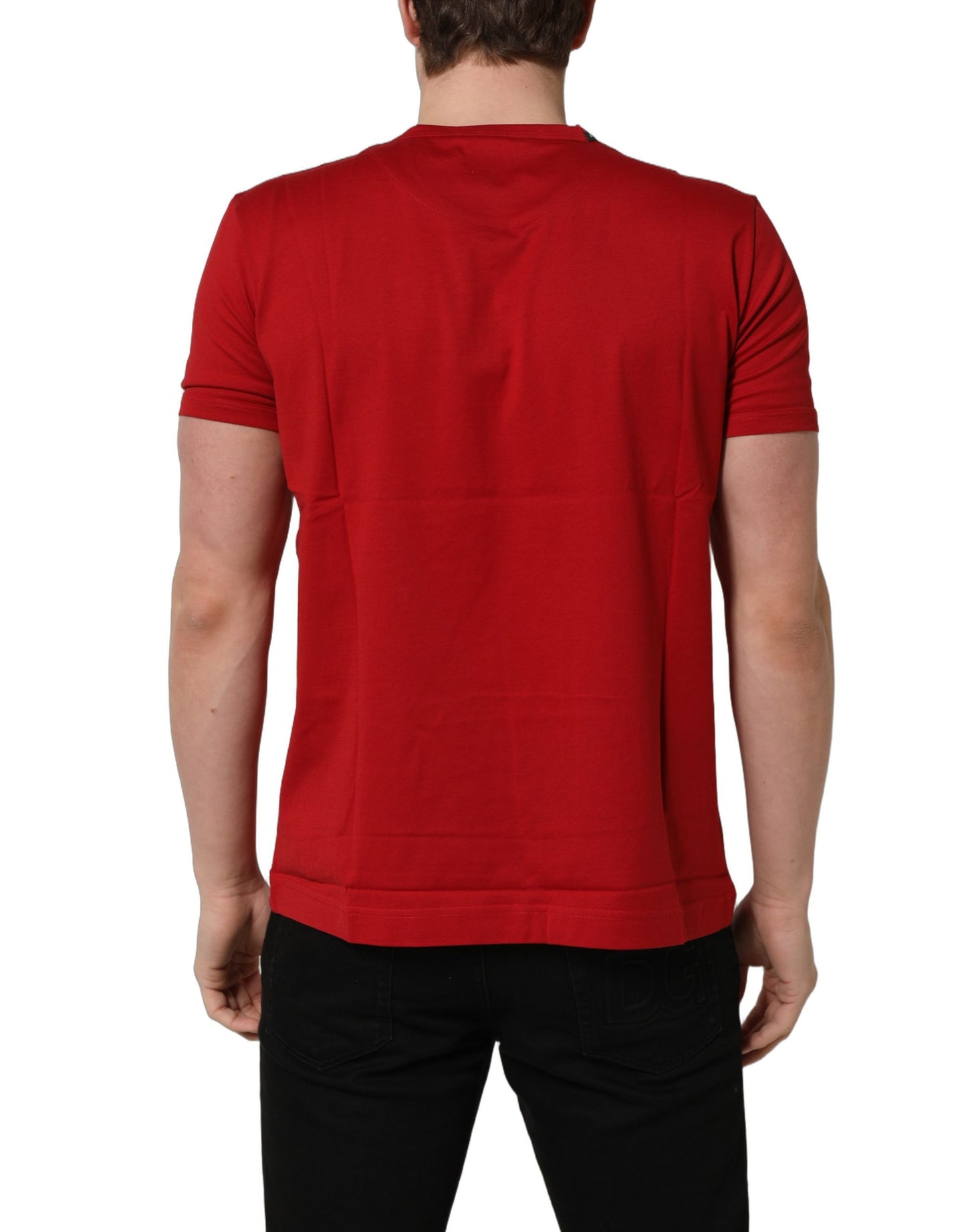 T-Shirt Dolce & Gabbana Goodluck 2023 Rouge Coton Premium Col Rond Homme – Authentique | HBPS Fashion