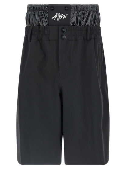 MONCLER GENIUS Black Polyamide Bermuda Shorts