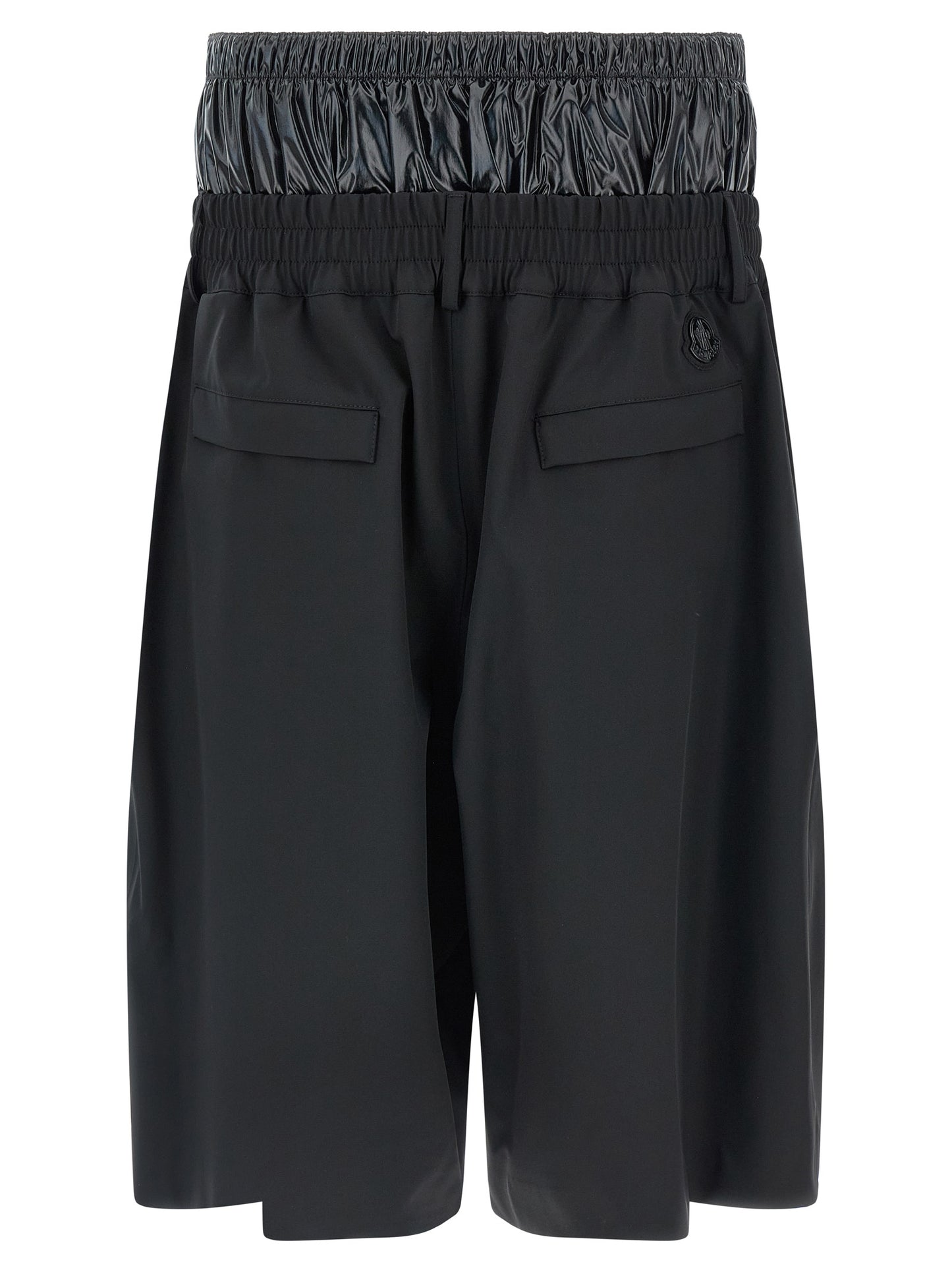 MONCLER GENIUS Black Polyamide Bermuda Shorts
