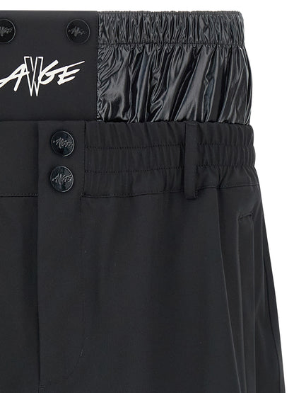 MONCLER GENIUS Black Polyamide Bermuda Shorts