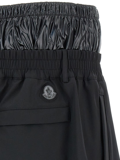 MONCLER GENIUS Black Polyamide Bermuda Shorts