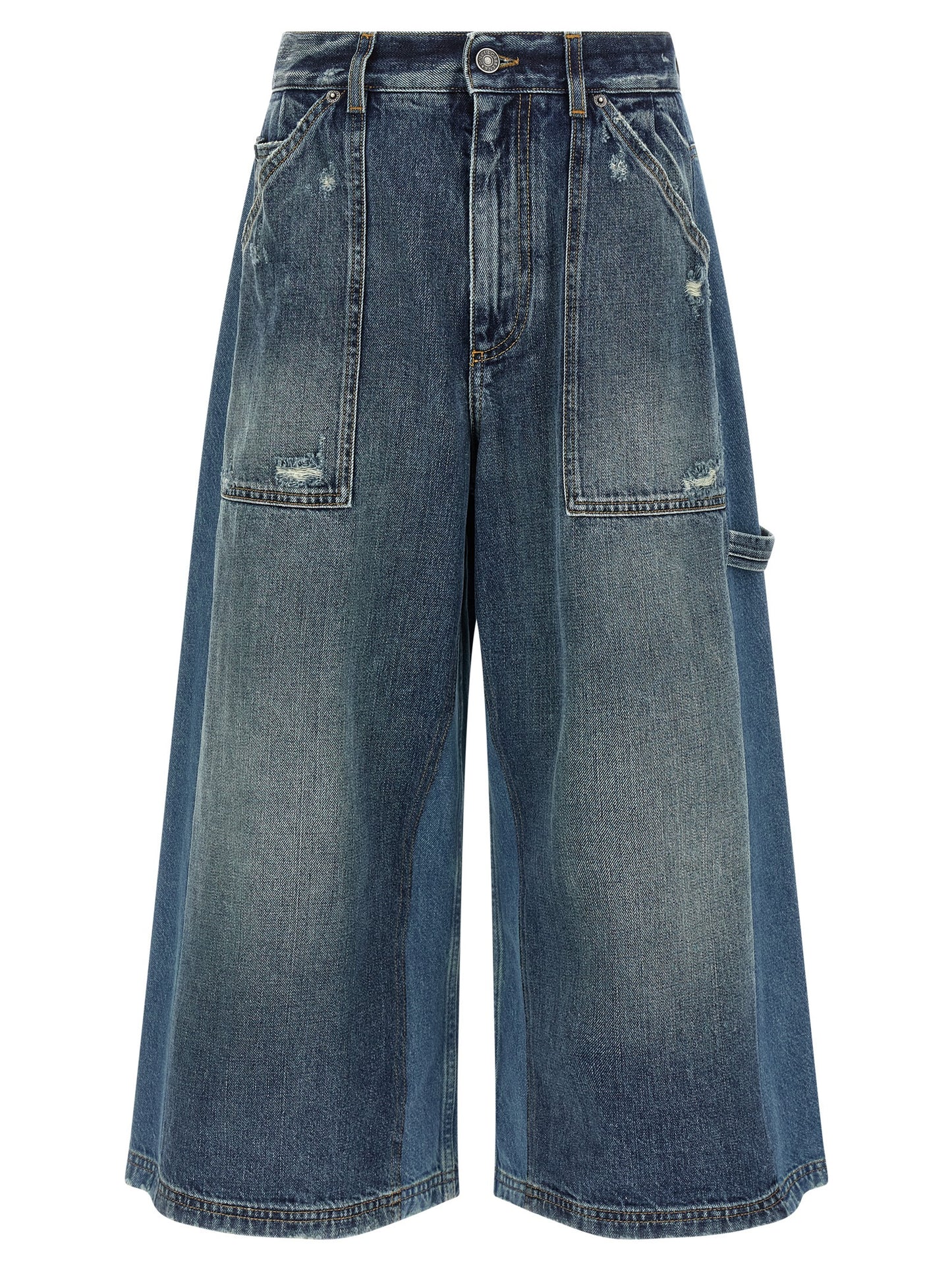 Dolce & Gabbana Blue Cotton Bermuda Shorts