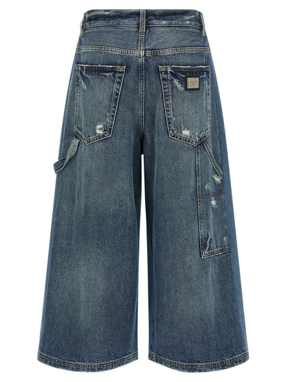 Dolce & Gabbana Blue Cotton Bermuda Shorts