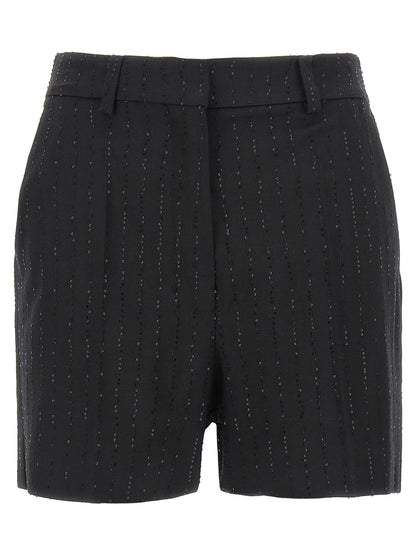Max Mara Black Virgin Wool Bermuda Shorts