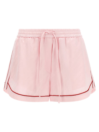 Off-White Multicolor Viscose Bermuda Shorts
