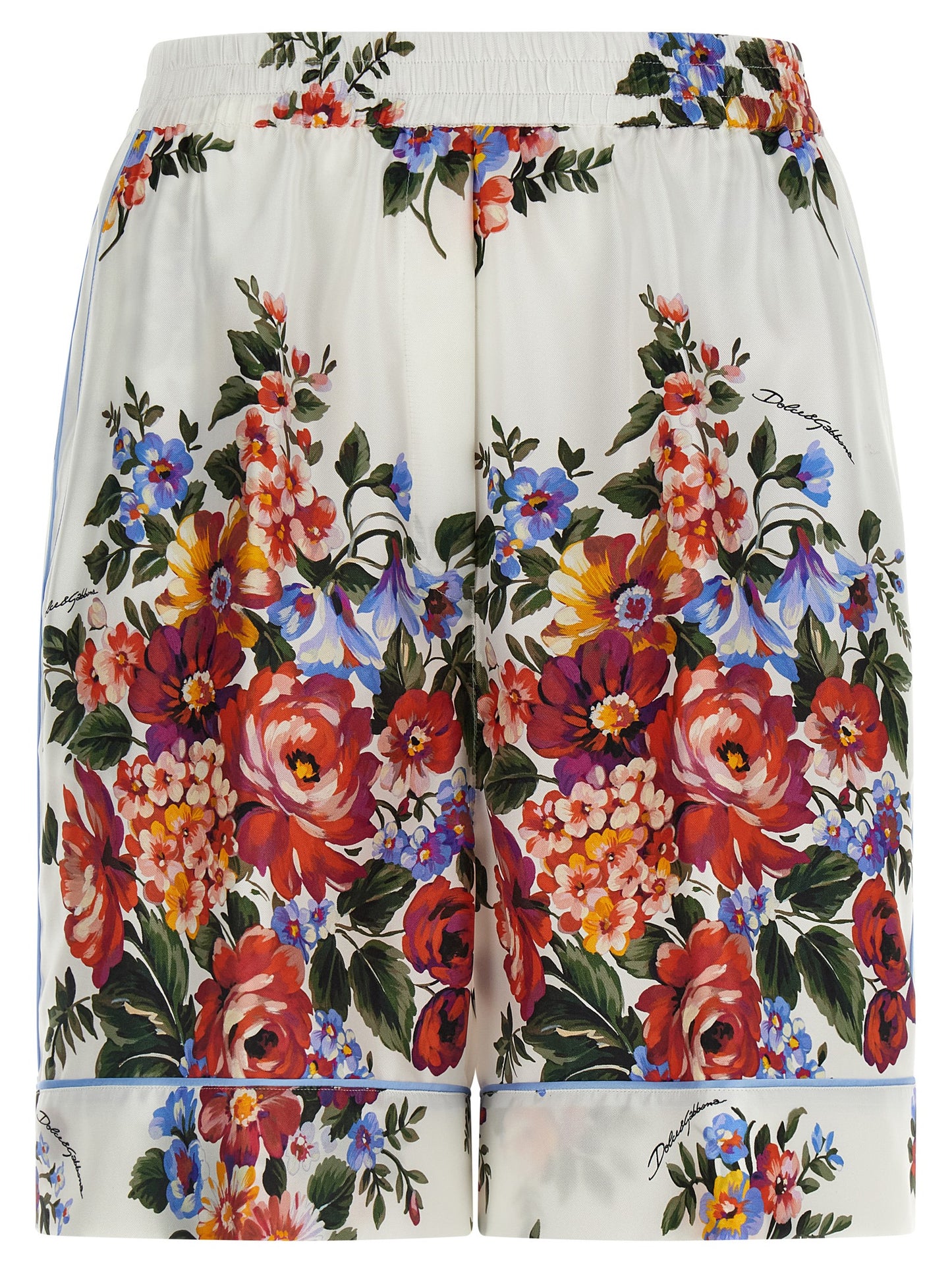 Dolce & Gabbana Multicolor Silk Bermuda Shorts