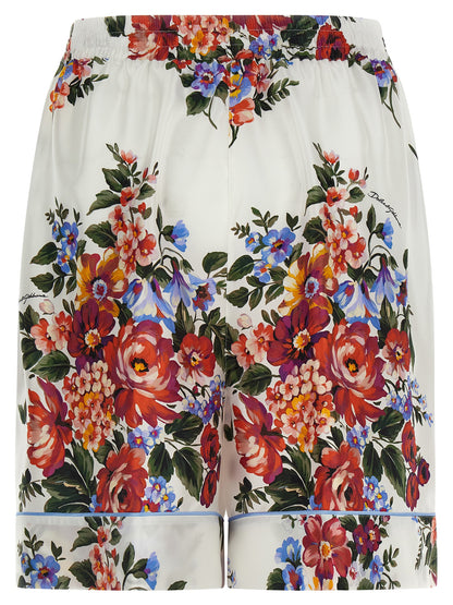 Dolce & Gabbana Multicolor Silk Bermuda Shorts