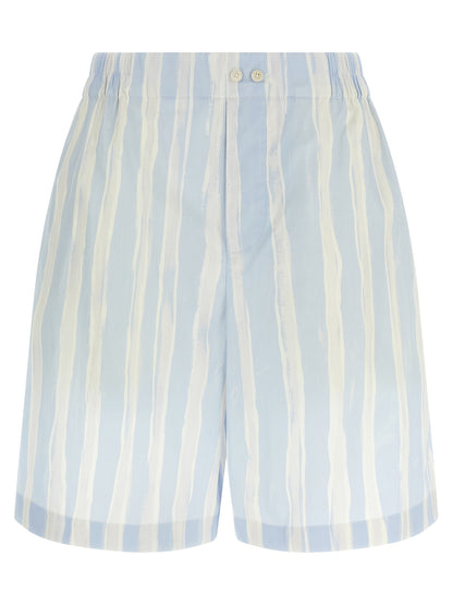 Jacquemus Blue Linen Bermuda Shorts