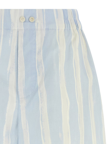 Jacquemus Blue Linen Bermuda Shorts