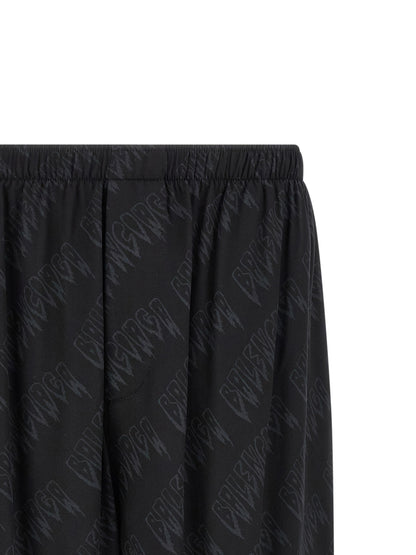 Balenciaga Black Viscose Bermuda Shorts