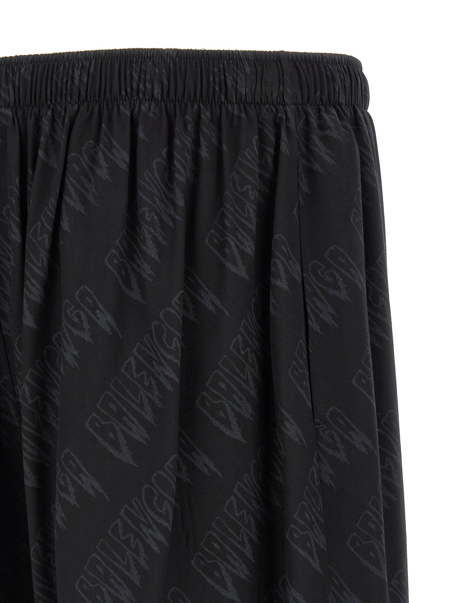 Balenciaga Black Viscose Bermuda Shorts