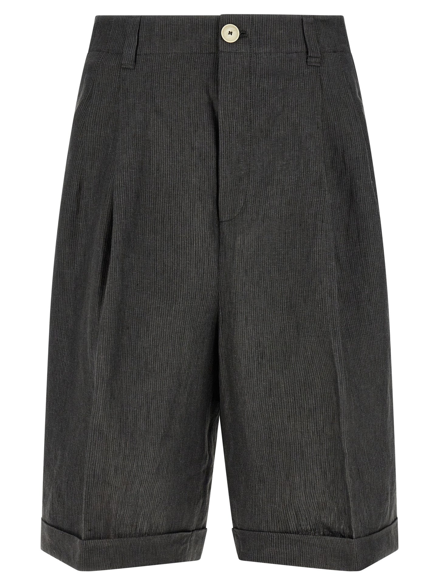 Jacquemus Gray Linen Bermuda Shorts