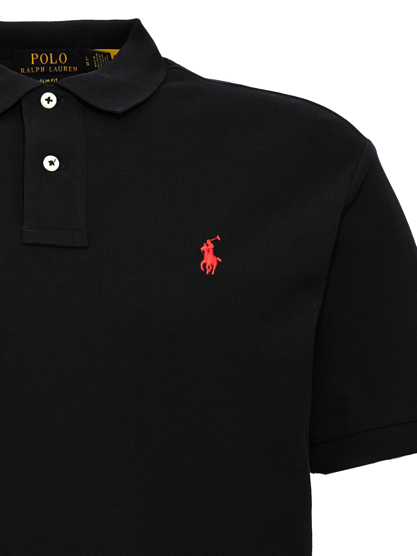 Polo Ralph Lauren Black Cotton Polo Shirt