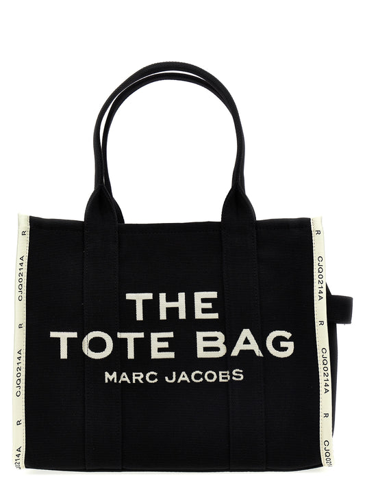 Tote bag Marc Jacobs Traveler Toile Bicolore Blanc/Noir Logo Imprimé – Authentique | HBPS