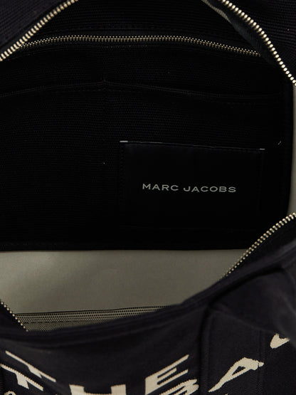 Tote bag Marc Jacobs Traveler Toile Bicolore Blanc/Noir Logo Imprimé – Authentique | HBPS