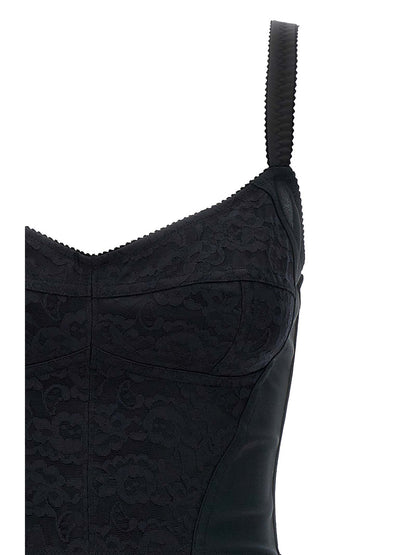 Dolce & Gabbana Black Polyester Short Dress
