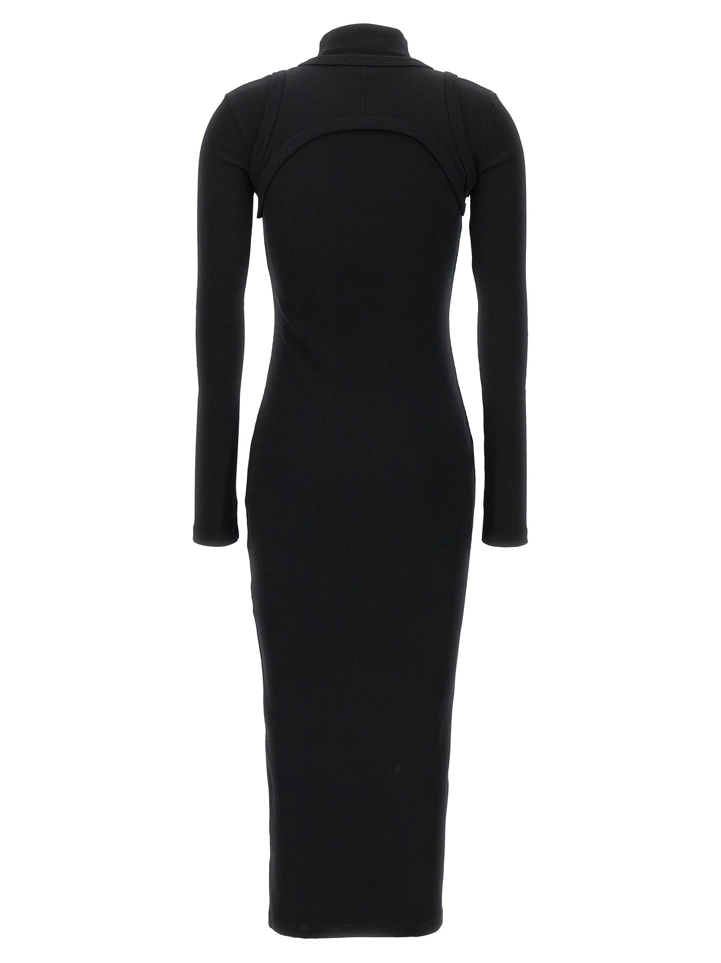Robe Midi Coton Off-White Noire – Authentique | HBPS Fashion
