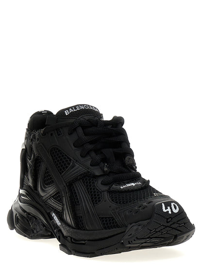 Balenciaga Black Polyester Athletic Sneakers