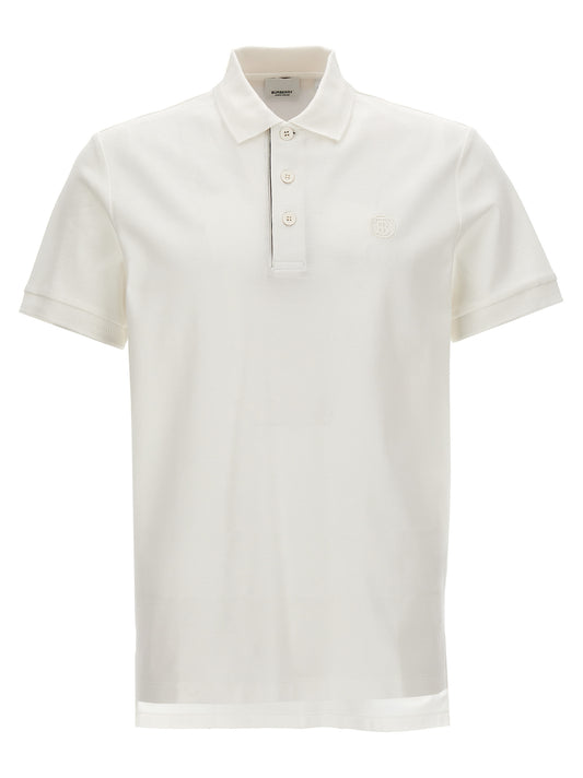 Burberry White Cotton Polo Shirt
