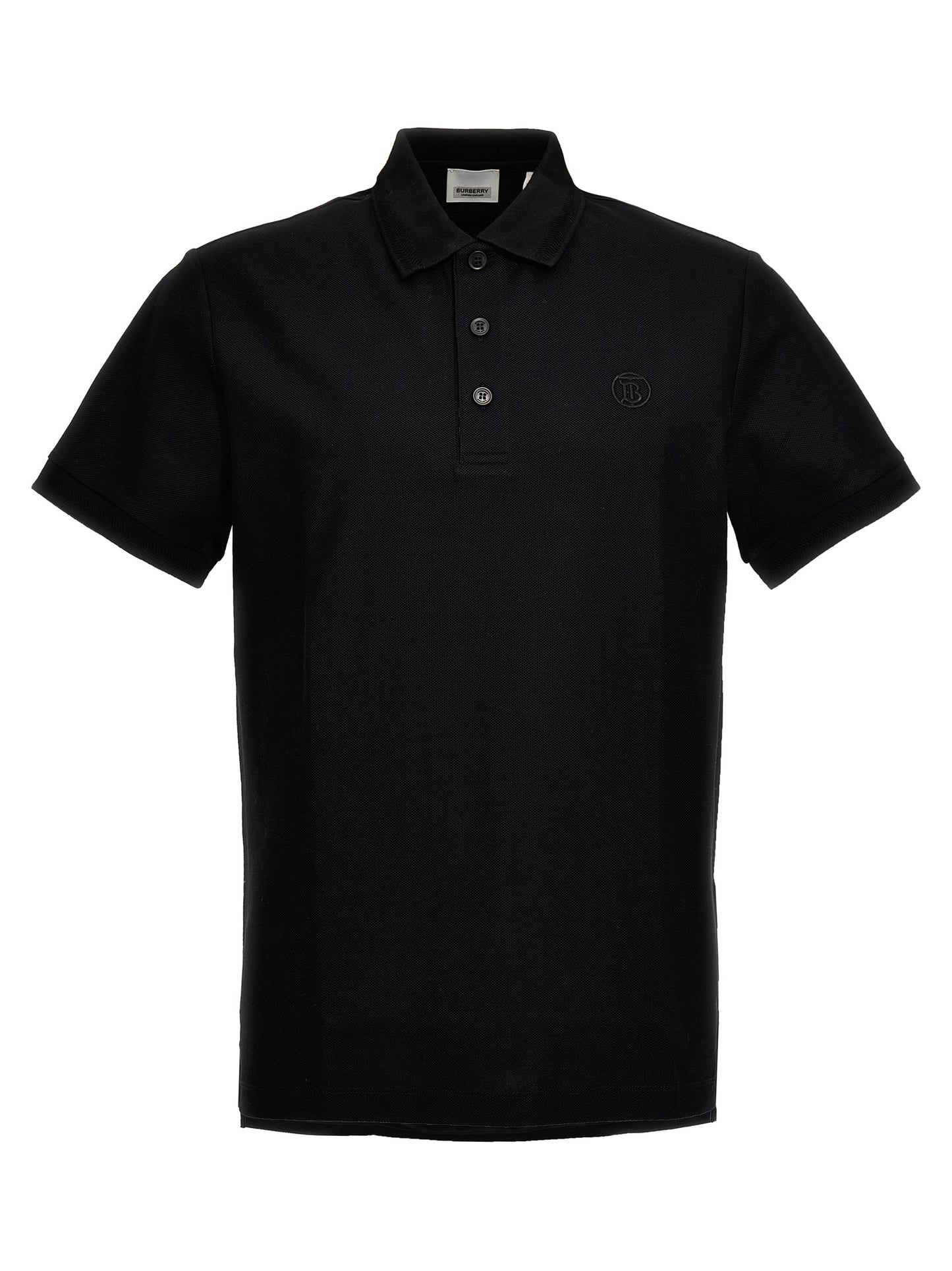 Burberry Black Cotton Polo Shirt