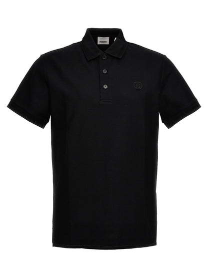 Burberry Black Cotton Polo Shirt