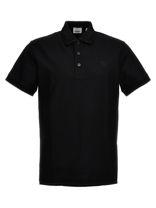 Burberry Black Cotton Polo Shirt