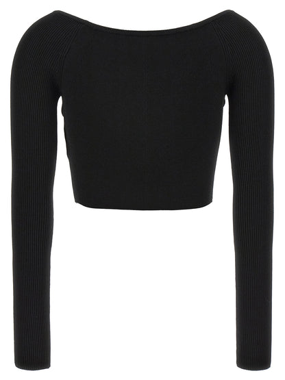 Top Crop Diesel M-Vera-Ls Noir Viscose – Authentique | HBPS Fashion
