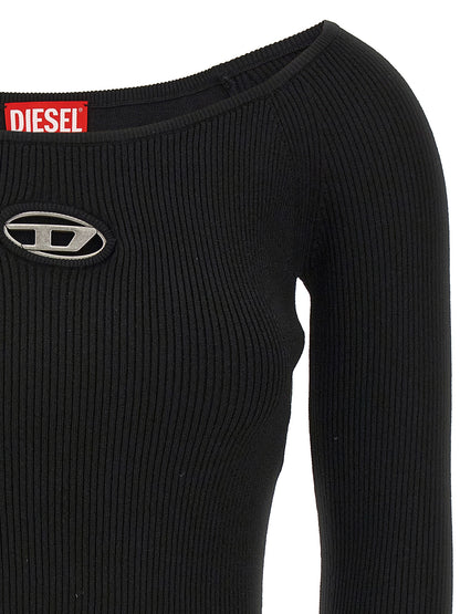 Top Crop Diesel M-Vera-Ls Noir Viscose – Authentique | HBPS Fashion