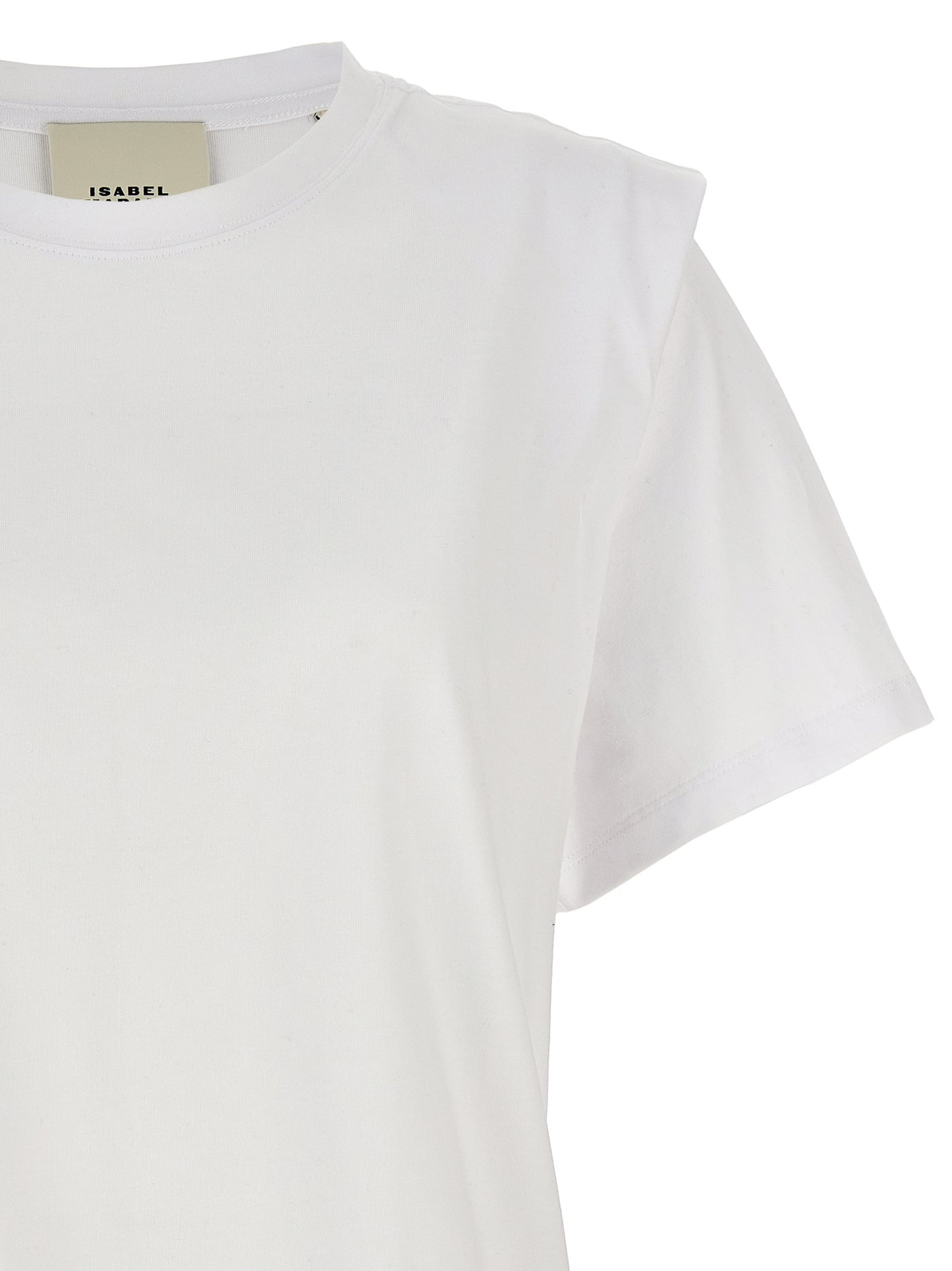 T-Shirt Isabel Marant Zelitos Blanc Coton – Authentique | HBPS Fashion