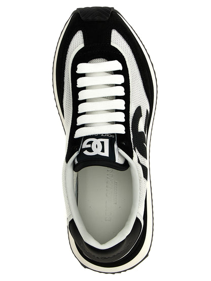 Dolce & Gabbana Bicolor Calfskin Athletic Sneakers