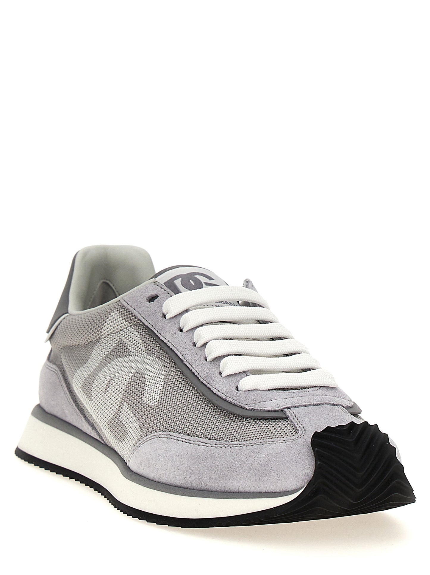Dolce & Gabbana Gray Calfskin Athletic Sneakers