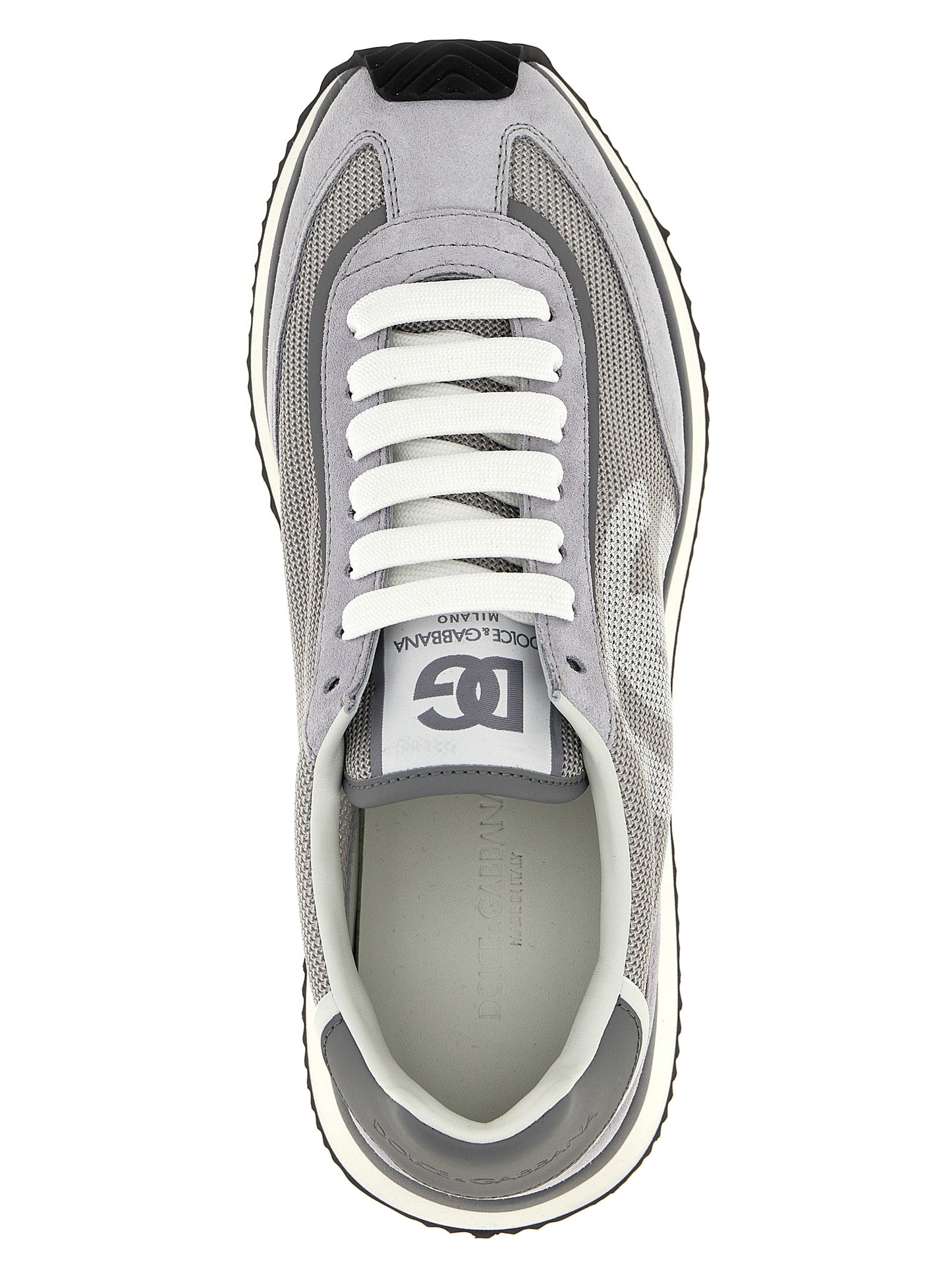 Dolce & Gabbana Gray Calfskin Athletic Sneakers