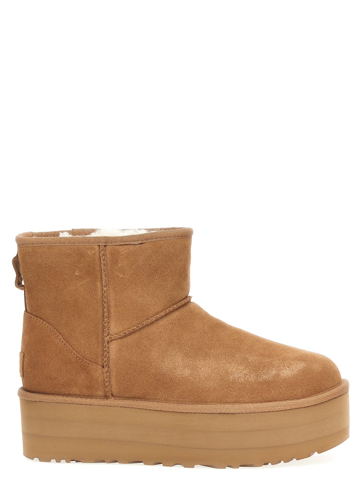 Bottines UGG Classic Mini Platform Marron Cuir – Authentique | HBPS Fashion