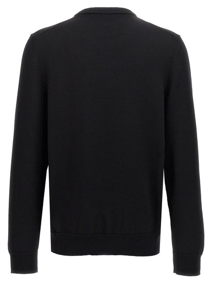 Pull Dolce & Gabbana Intarsia DG Laine Vierge Noir Homme – Authentique | HBPS Fashion