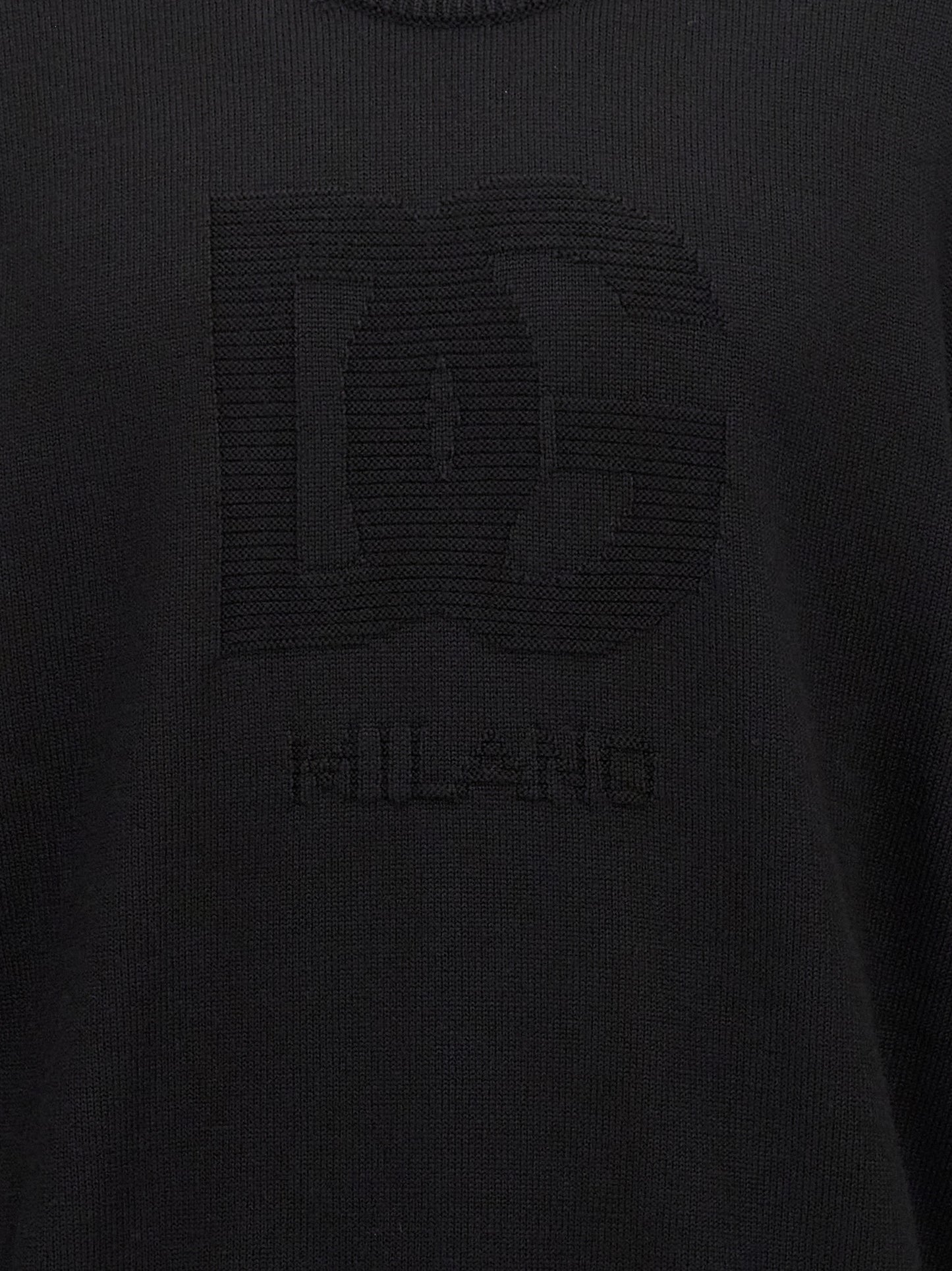 Pull Dolce & Gabbana Intarsia DG Laine Vierge Noir Homme – Authentique | HBPS Fashion