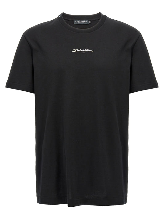Dolce & Gabbana Black Cotton T-Shirt