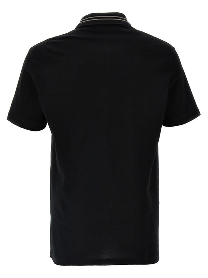 Versace Black Cotton Polo Shirt