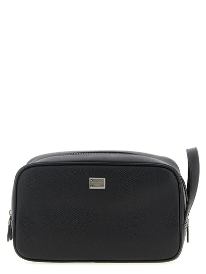 Dolce & Gabbana Black Calfskin Leather Wallet