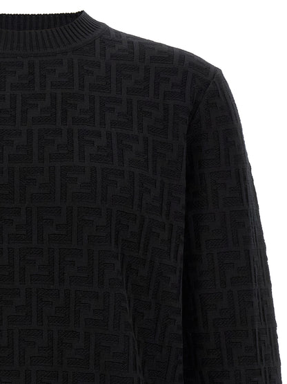 Fendi Black Cotton Cardigan