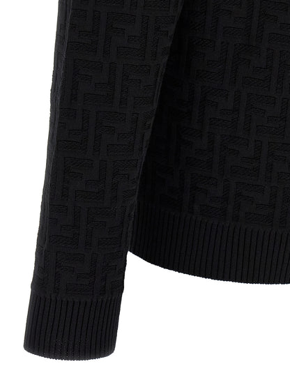 Fendi Black Cotton Cardigan