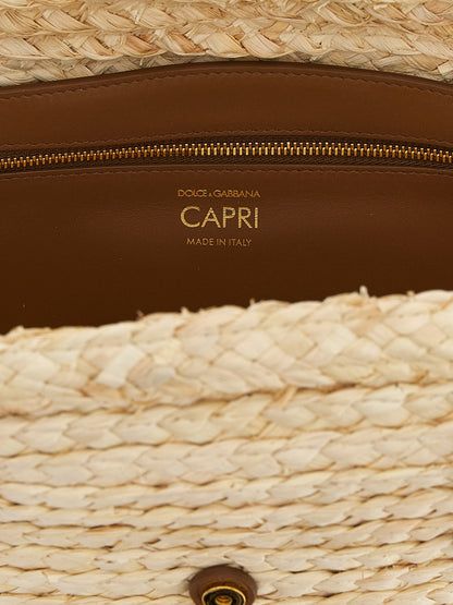 Dolce & Gabbana Beige Cork Shoulder Bag