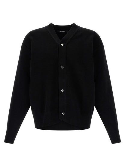Jacquemus Black Merino Wool Cardigan