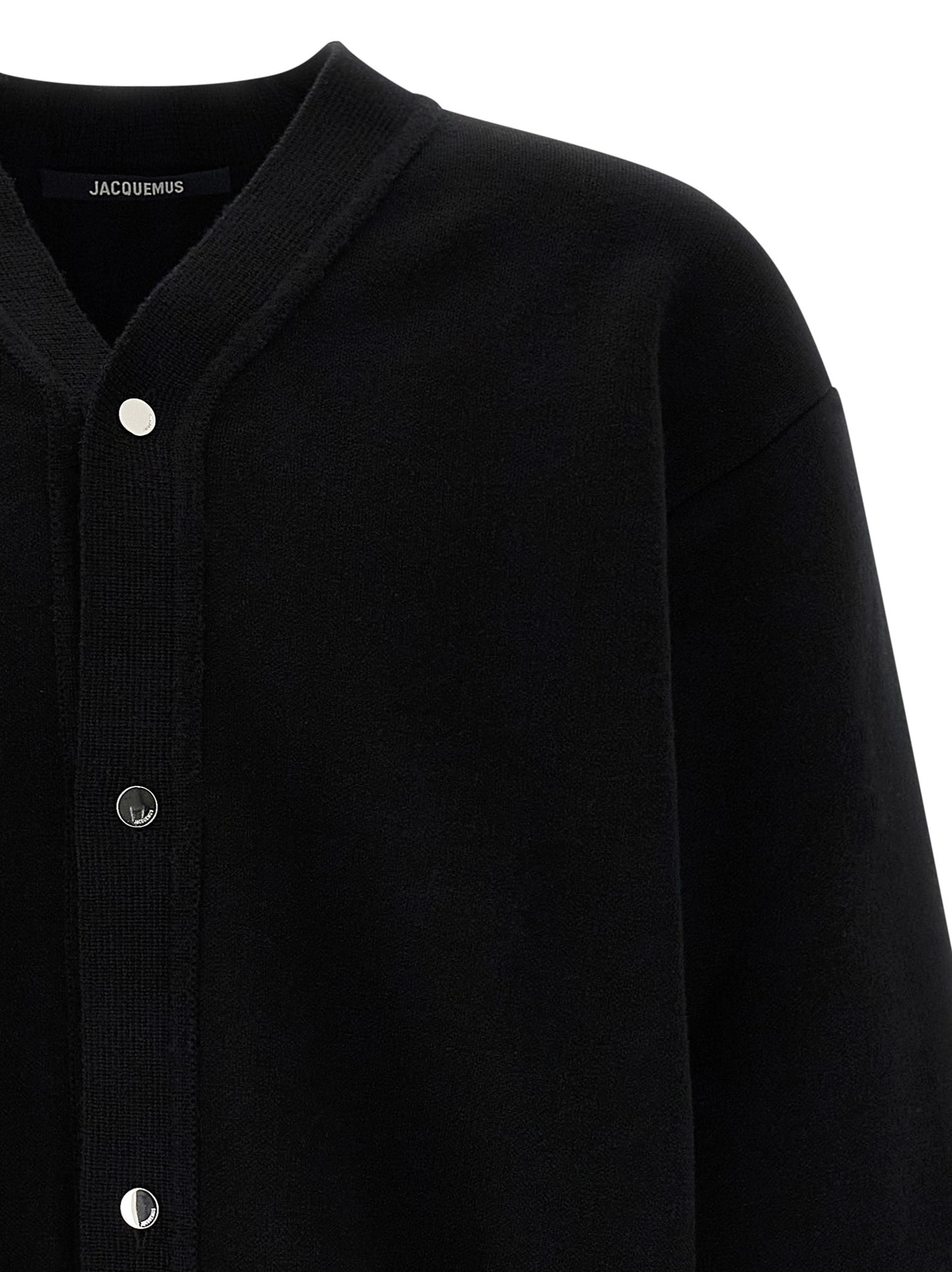Jacquemus Black Merino Wool Cardigan