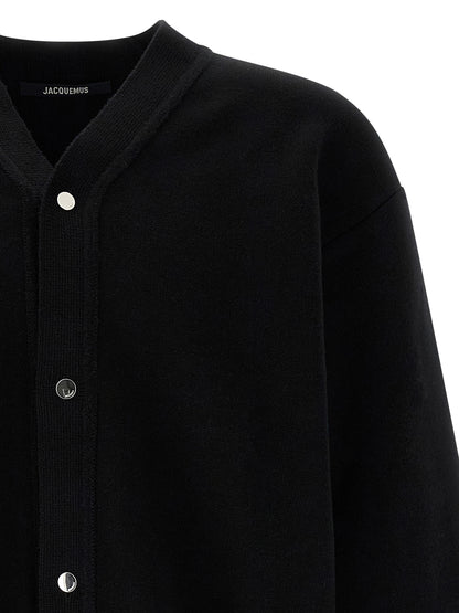 Jacquemus Black Merino Wool Cardigan