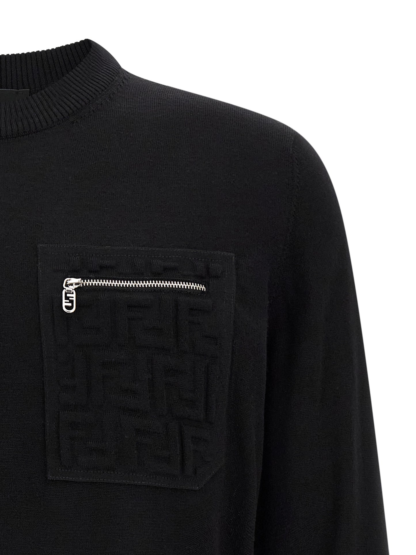 Fendi Black Virgin Wool Cardigan