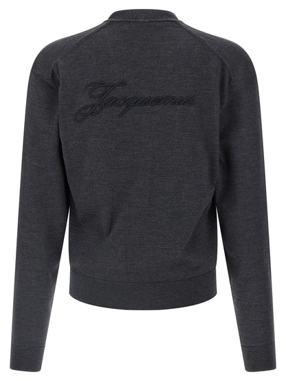 Jacquemus Gray Merino Wool Cardigan
