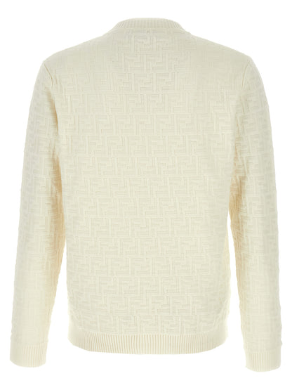 Fendi White Cotton Cardigan