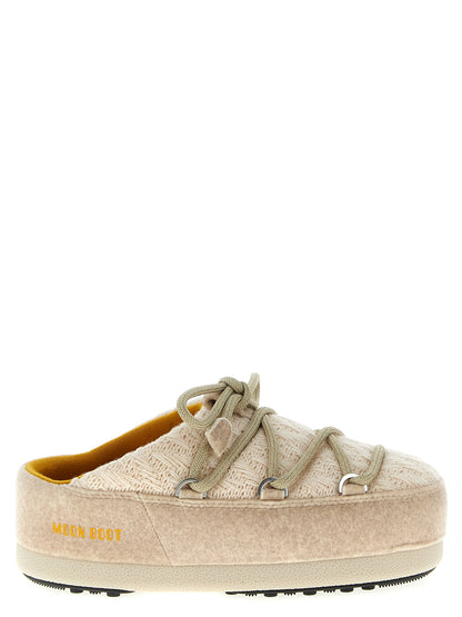 Mules Moon Boot x Guest in Residence femme Evx en polyester beige – MO-324776