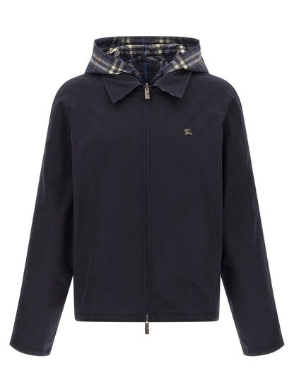 Burberry Blue Cotton Full-Length Jacket